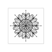 Fancy sneeuwvlokwinterkunststempel rubberstempel (Afrduk)