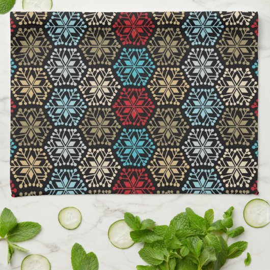 Fancy Snowflakes Microfiber Kitchen Towel Theedoek (Gevouwen)