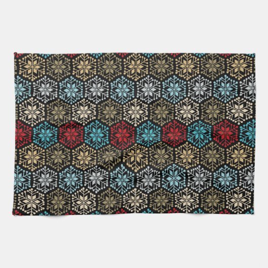 Fancy Snowflakes Microfiber Kitchen Towel Theedoek (Horizontaal)