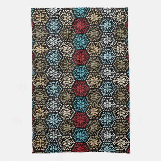 Fancy Snowflakes Microfiber Kitchen Towel Theedoek (Verticaal)