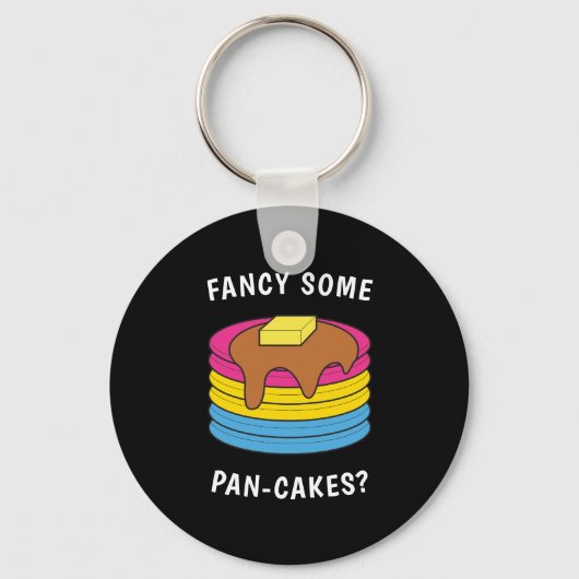 Fancy Some Pan-cakes Grappige LGBTQ Panseksuele Tr Sleutelhanger (Voorkant)