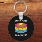 Fancy Some Pan-cakes Grappige LGBTQ Panseksuele Tr Sleutelhanger (Voorkant)