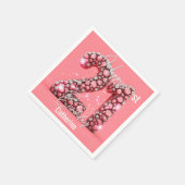 Fancy Sparkling Diamond-Encrusted 21st Verjaardag Servet (Hoek)