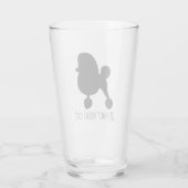Fancy Speelgoed Poedel Hond Silhouet Gepersonalise Glas (Achterkant)