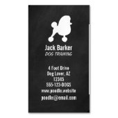 Fancy Speelgoed poedel hond silhouet verticaal Visitekaartje Magneet (Voorkant Verticaal)