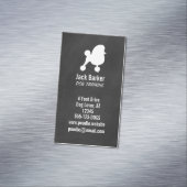 Fancy Speelgoed poedel hond silhouet verticaal Visitekaartje Magneet (Voorbeeld)