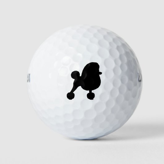 Fancy Speelgoed poedel silhouet Golfballen (Voorkant)