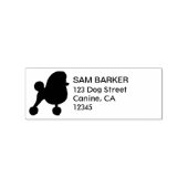 Fancy Speelgoed Poodle Dog Silhouet Retouradres Rubberstempel (Gestempeld)