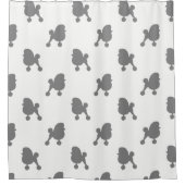 Fancy Speelgoed Poodle Silhouetten Patroon Douchegordijn (Voorkant)