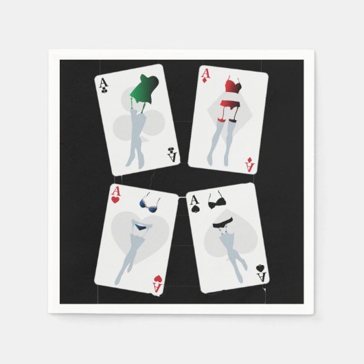 Fancy speelkaarten Papieren servetten (Voorkant)