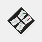 Fancy speelkaarten Papieren servetten (Hoek)