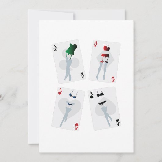 Fancy speelkaarten uitnodigingen (Voorkant)