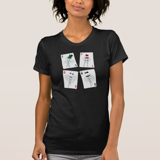 Fancy speelkaartjes Womens T-Shirt (Voorkant)