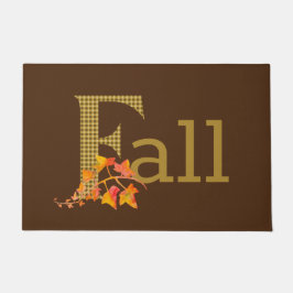Fancy speldenHerfst Word Art Front Deurmat