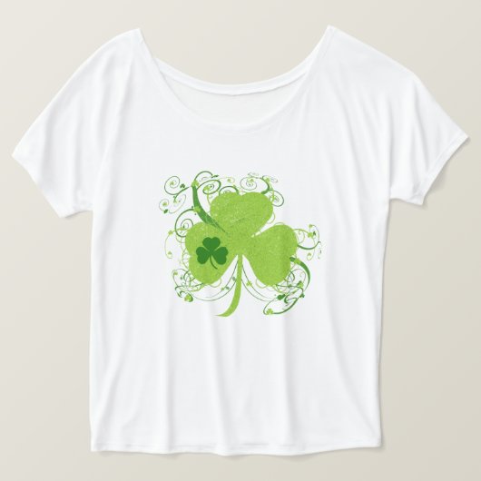 Fancy St Patricks Day Shamrock T-shirt (Design voorkant)