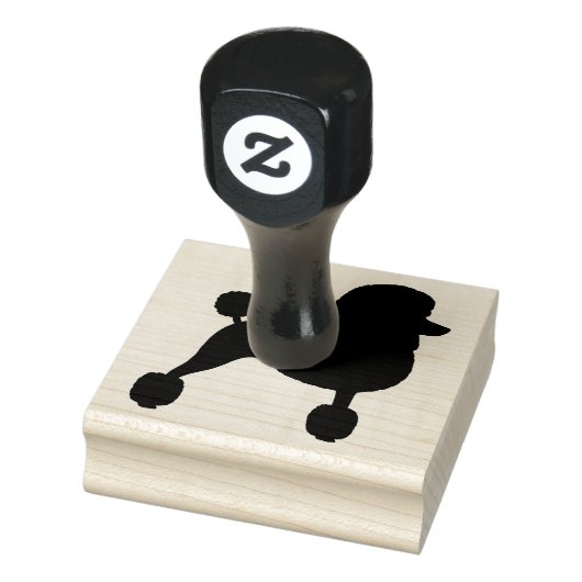 Fancy Standaard Poedel Hondenras Silhouet Rubberstempel (Stempel)