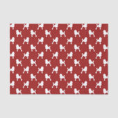 Fancy standaardportaal Silhouettes Patroon Rood Tissuepapier (Voorkant)