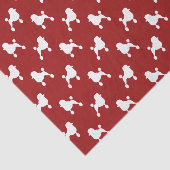 Fancy standaardportaal Silhouettes Patroon Rood Tissuepapier (Detail)