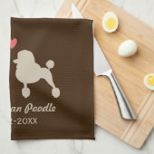 Fancy standaardspuiten met hart en tekst theedoek (Quarter Fold)