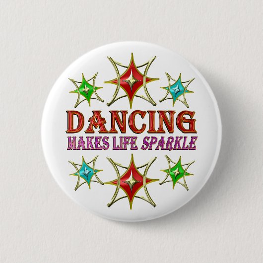 Fancy STARS DANCTEREN Ronde Button 5,7 Cm (Voorkant)