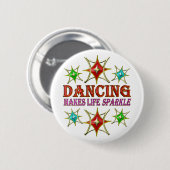 Fancy STARS DANCTEREN Ronde Button 5,7 Cm (Voorkant /achterkant)