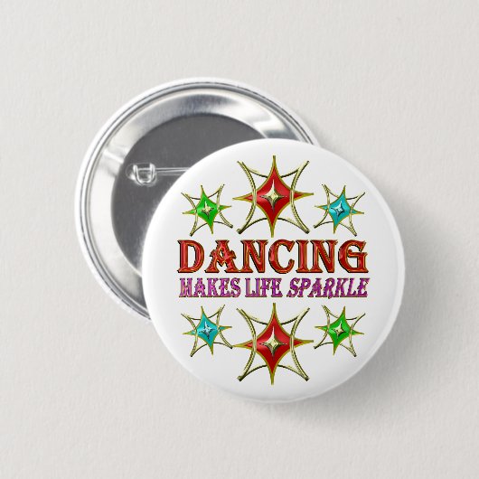 Fancy STARS DANCTEREN Ronde Button 5,7 Cm (Voorkant /achterkant)