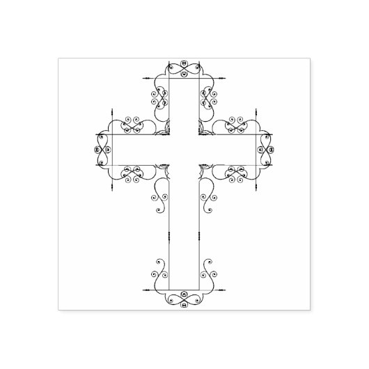 fancy stempel voor sierkruis (Afrduk)
