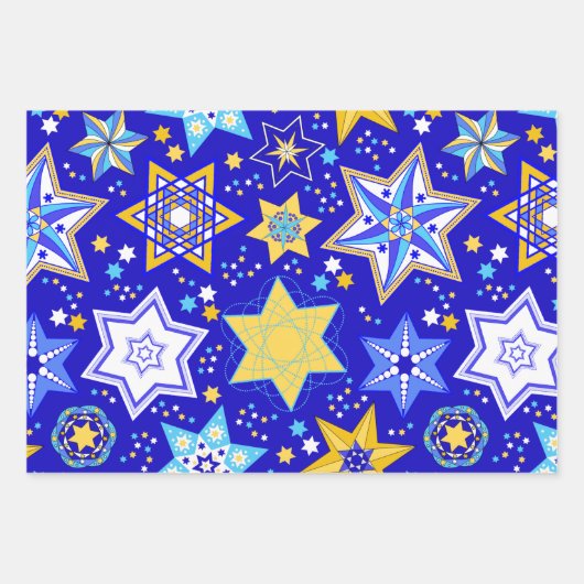 Fancy sterren van David Inpakpapier Vel (Voorkant)