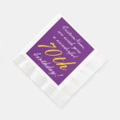 Fancy stijl 70th Birthday Paper Napkins Servet (Hoek)