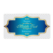 Fancy stijl Jam Jelly Label Blue (Voorkant)