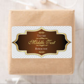 Fancy stijl Jam Jelly Label Bruin (Insitu)