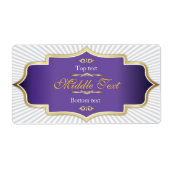 Fancy Stijl Jam Jelly Label Paarse (Voorkant)