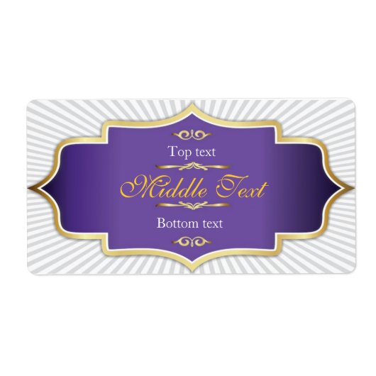 Fancy Stijl Jam Jelly Label Paarse (Voorkant)