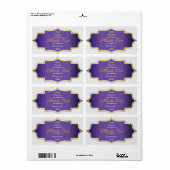 Fancy Stijl Jam Jelly Label Paarse (Full Sheet)