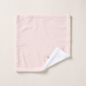 Fancy Stijlvol Blush Pink Monogram Script Bad Handdoek (Wasdoekje)