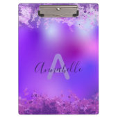 Fancy stijlvol Violet Paars modern Glam Glittery Klembord (Voorkant)