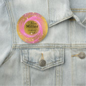 Fancy stijlvolle, sparkly Pink en Gold Makeup Arti Naamplaatje (In situ)