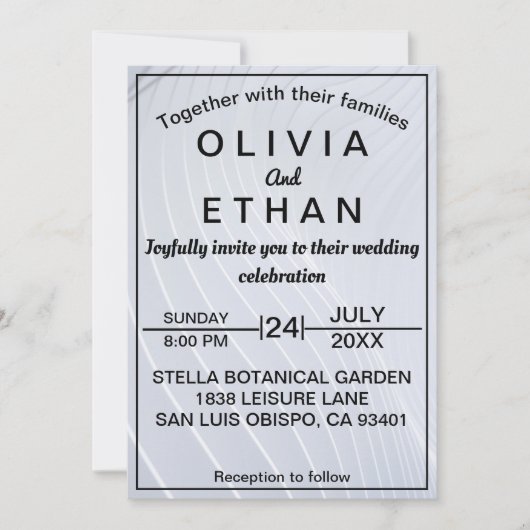 Fancy, stijlvolle uitnodiging tot weddenschap (Voorkant)