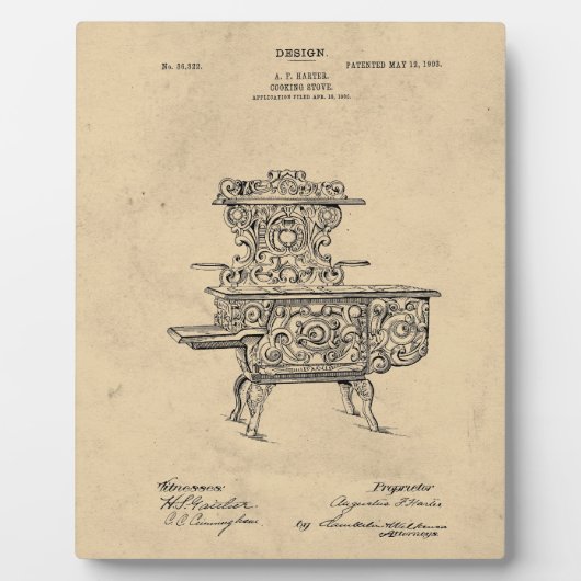 Fancy Stove Patent Fotoplaat (Voorkant)