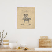 Fancy Stove Patent Poster (Keuken)