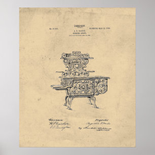 Fancy Stove Patent Poster