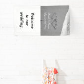 Fancy strand foto zomerbestemming bruiloft spandoek (Insitu)