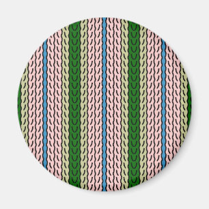 Fancy stripe magneet - groen/roze