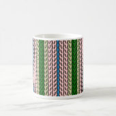 Fancy stripe mok - roze/groen (Center)
