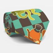 Fancy Stropdas Octopus Gecontroleerd Patroon (Opgerold)