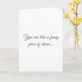 Fancy stuk kaas, fijne verjaardag kaart (Gele Bloem)