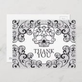 Fancy Sugar Skull Calavera Bedankt Briefkaart (Voorkant / Achterkant)