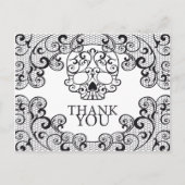 Fancy Sugar Skull Calavera Bedankt Briefkaart (Voorkant)