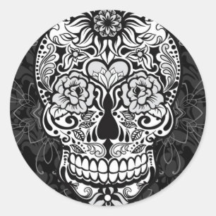 Fancy Sugar Skull Dag van de Dode Sticker