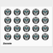 Fancy Sugar Skull Dag van de Dode Sticker (Vel)